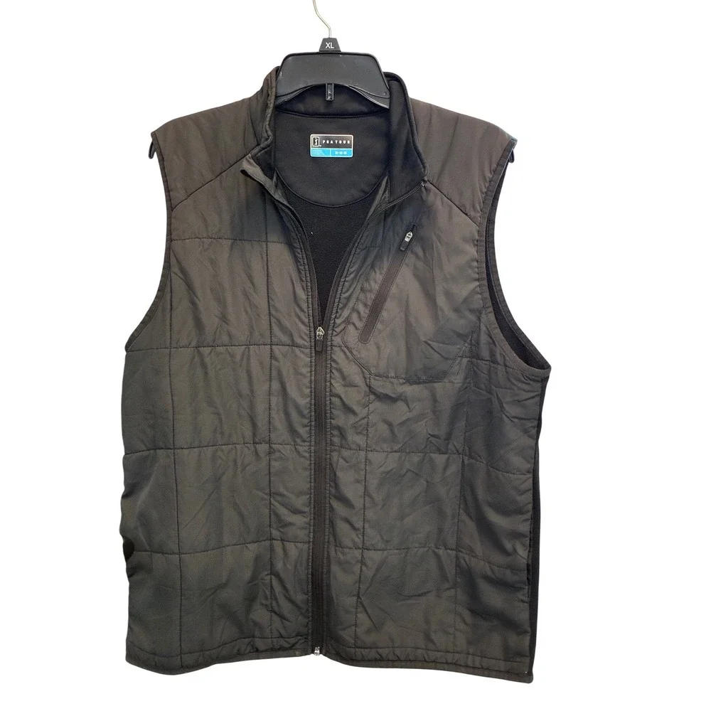 PGA TOUR Mens Quilted Vest Black Full Zip Golf Outdoor Layering Size‎ M - Picture 5 of 7
